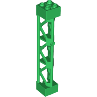 Support 2 x 2 x 10 Girder Triangular Vertical - Type 4 - 3 Posts, 3 Sections in Green