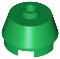 Brick Round 2 x 2 Truncated Cone in Green