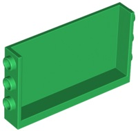 Panel 1 x 6 x 3 with Studs on Sides in Green