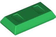 Tile Special 1 x 2 with Sloped Walls AKA Money / Gold Bar [Ingot] in Green