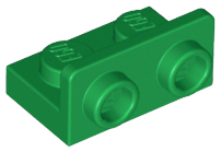 Bracket 1 x 2 - 1 x 2 Inverted in Green