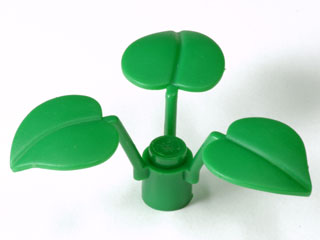 Plant, 1 x 1 x 2/3 - 3 Large Leaves in Green