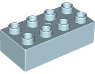 Duplo Brick 2 x 4 in Light Blue