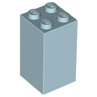Brick 2 x 2 x 3 in Light Blue