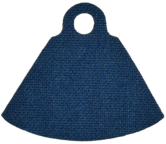Neckwear Cape with One Top Hole, Cutout at Top in Dark Blue