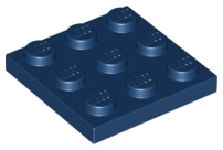 Plate 3 x 3 in Dark Blue