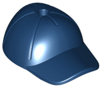 Hat / Cap Short Curved Bill with Seams and Hole on Top in Dark Blue