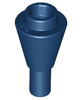 Cone 1 x 1 Inverted with Bar at Bottom (Ice Cream Cone) in Dark Blue