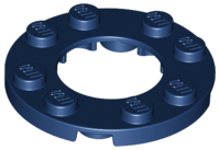 Plate Round 4 x 4 with 2 x 2 Round Opening in Dark Blue