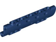 Technic Panel Curved 11 x 3 with 10 Pin Holes through Panel Surface in Dark Blue