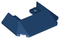 Brick Wedged, Sloped 45° 6 x 4 Double / 33°, 5 Bottom Tubes [Train Roof] in Dark Blue