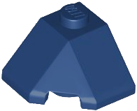 Brick Wedged, Sloped 45° 2 x 2 Corner in Dark Blue