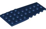 Wedge Plate 4 x 9 with Stud Notches in Dark Blue