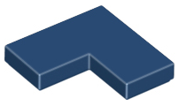 Tile 2 x 2 Corner in Dark Blue