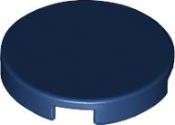 Tile Round 2 x 2 with Bottom Stud Holder in Dark Blue