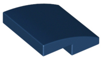 Brick Curved 2 x 2 x 2/3 in Dark Blue