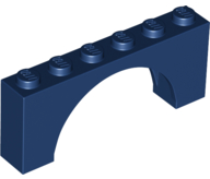 Brick Arch 1 x 6 x 2 - Thin Top without Reinforced Underside [New Version] in Dark Blue