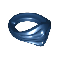 Minifig Neckwear Bandana (Ninjago) in Dark Blue