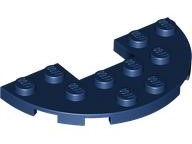 Plate Round Half 3 x 6 with 1 x 2 Cutout in Dark Blue