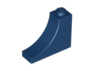 Brick Curved 1 x 3 x 2 Inverted [Inside Bow] in Dark Blue