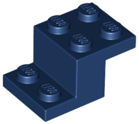 Bracket 3 x 2 x 1 1/3 with Pin Bottom in Dark Blue