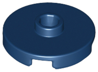 Plate Special Round 2 x 2 with Center Stud (Jumper Plate) in Dark Blue