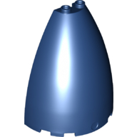Cone Half 6 x 3 x 6 (Elliptic Paraboloid) in Dark Blue