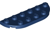 Plate Round Corners 2 x 6 Double in Dark Blue