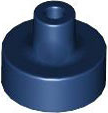 Tile Special Round 1 x 1 with Hollow Bar in Dark Blue