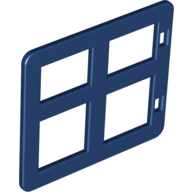 Duplo Door / Window with Four Panes Square Corners in Dark Blue