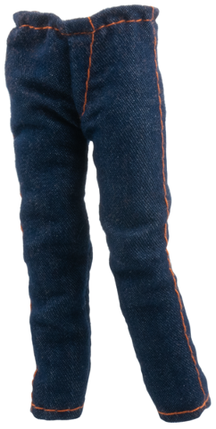 Scala, Jeans with Red Stitching in Dark Blue