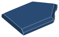 Tile Special 2 x 3 Pentagonal in Dark Blue