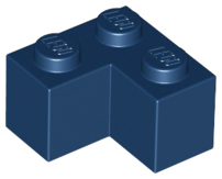 Brick 2 x 2 Corner in Dark Blue