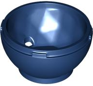 Pod, Round, Faceted 4 x 4 x 1 2/3 (Dragon Egg Bottom) in Dark Blue
