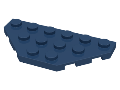 Wedge Plate 3 x 6 Cut Corners in Dark Blue