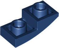 Brick Curved Inverted 2 x 1 in Dark Blue