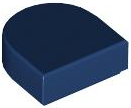 Tile Round 1 x 1 Half Circle in Dark Blue