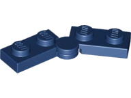 Hinge Plate 1 x 4 Swivel Top / Base - Hollow Clip [Complete Assembly] in Dark Blue