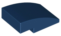 Brick Curved 3 x 2 No Studs in Dark Blue