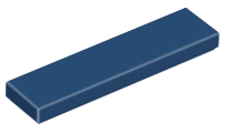 Tile 1 x 4 with Groove in Dark Blue