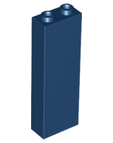 Brick 1 x 2 x 5 with Hollow Studs in Dark Blue