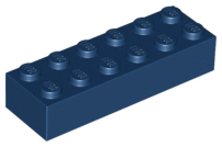 Brick 2 x 6 in Dark Blue