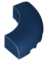 Brick Round Corner 5 x 5 x 1 Curved, Bottom Cut Outs, No Studs, 7 Bottom Tubes in Dark Blue