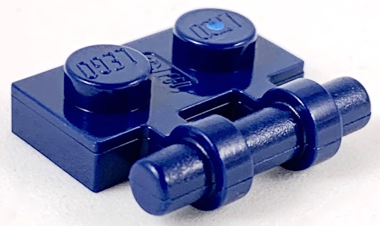 Plate Special 1 x 2 Side Handle [Free Ends] in Dark Blue