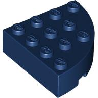 Brick Round Corner 4 x 4 Full Brick in Dark Blue