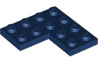 Plate 4 x 4 Corner in Dark Blue