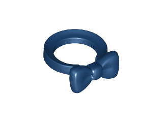 Minifig Neckwear Bow Tie in Dark Blue