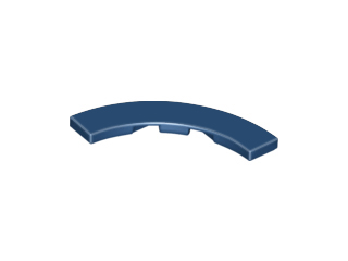 Tile 4 x 4 Curved, Macaroni in Dark Blue