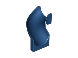 Slide Curved Left 90° in Dark Blue