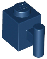 Brick Special 1 x 1 with Handle in Dark Blue